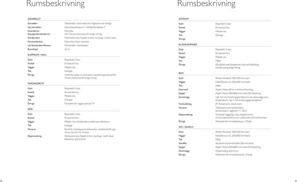 vit/silverprofil enligt ritning. Marbodal lucka Aspekt kritvit, handtag i rostfri look Natursten Azul valverde önsterdörr i bottenplan, m Ekparkett -stav Ek laserad furu.