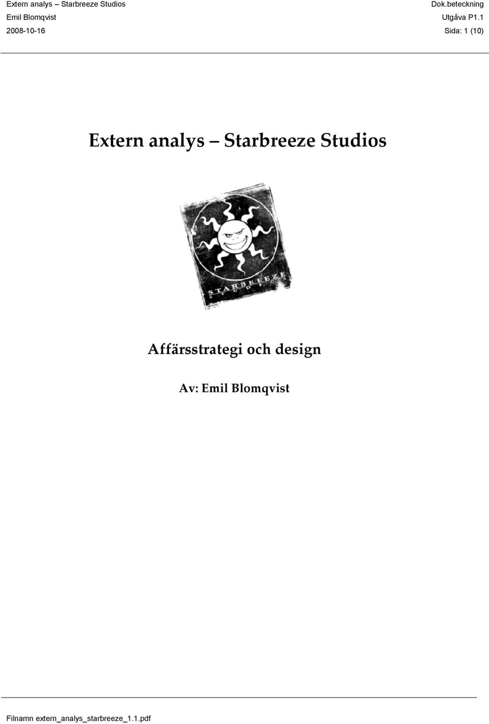 Studios Affärsstrategi