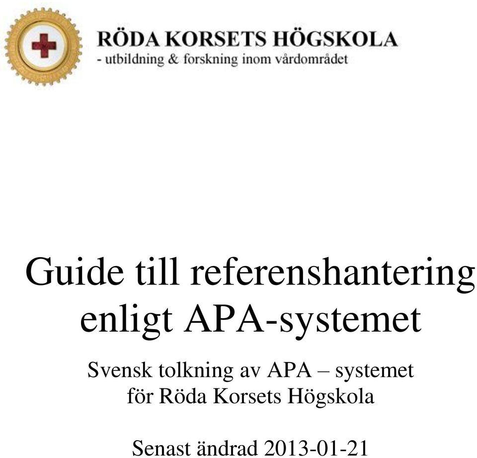 tolkning av APA systemet för