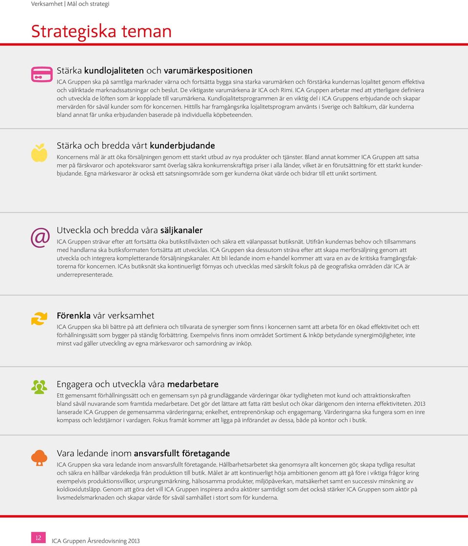 ICA Gruppen arbetar med att ytterligare definiera och utveckla de löften som är kopplade till varumärkena.