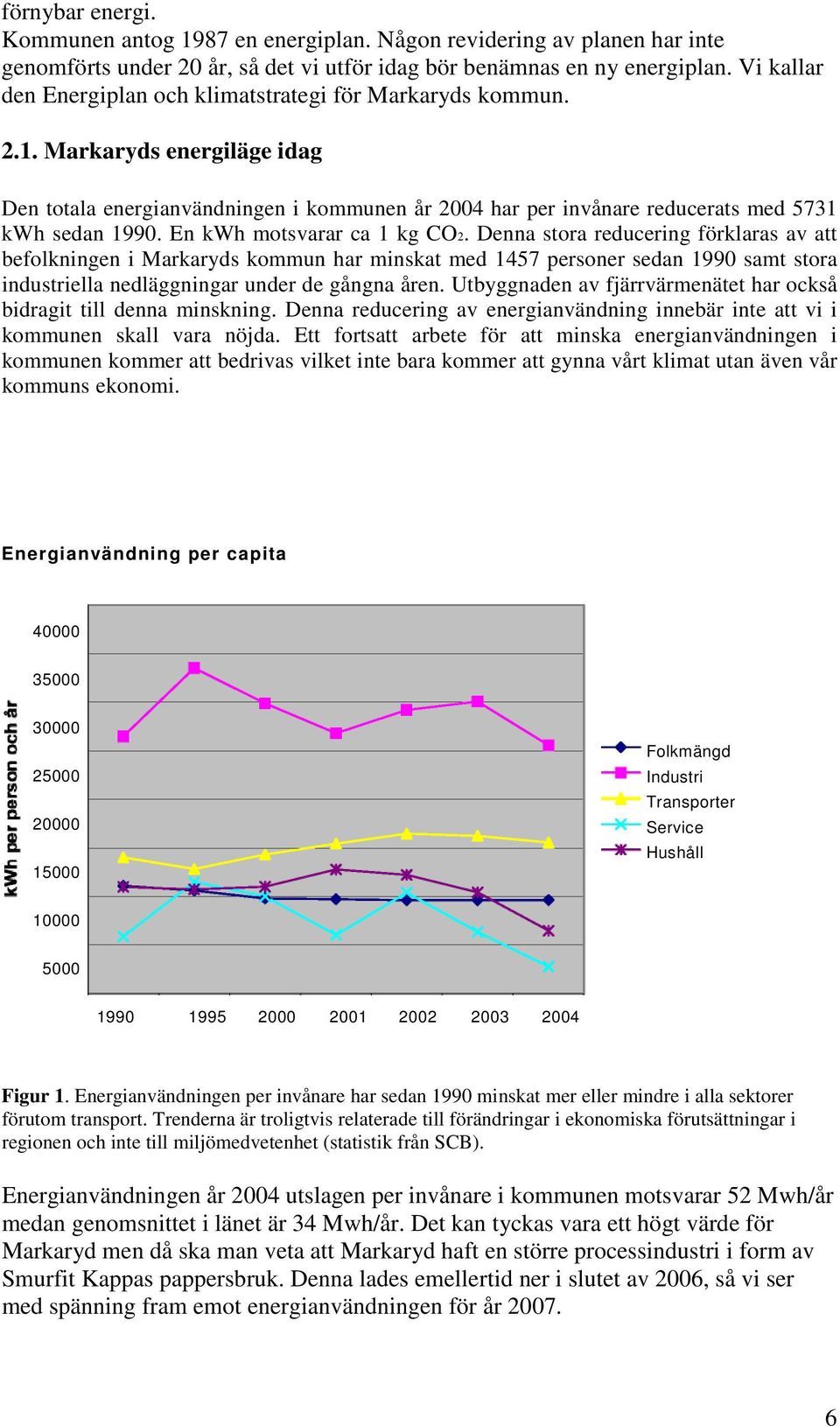 En kwh motsvarar ca 1 kg CO2.