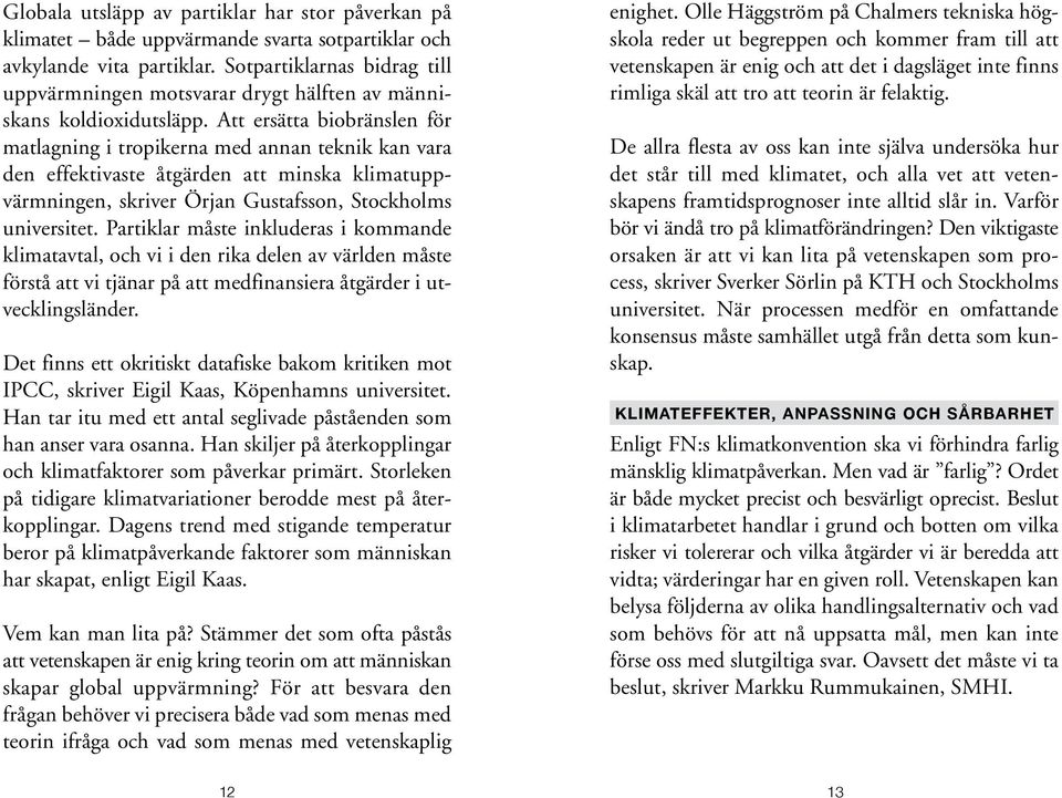 Att ersätta biobränslen för matlagning i tropikerna med annan teknik kan vara den effektivaste åtgärden att minska klimatuppvärmningen, skriver Örjan Gustafsson, Stockholms universitet.