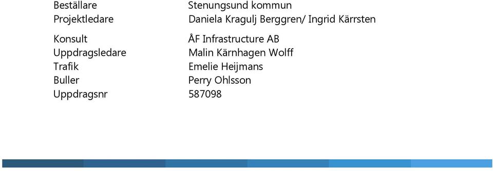 Infrastructure AB Uppdragsledare Malin Kärnhagen