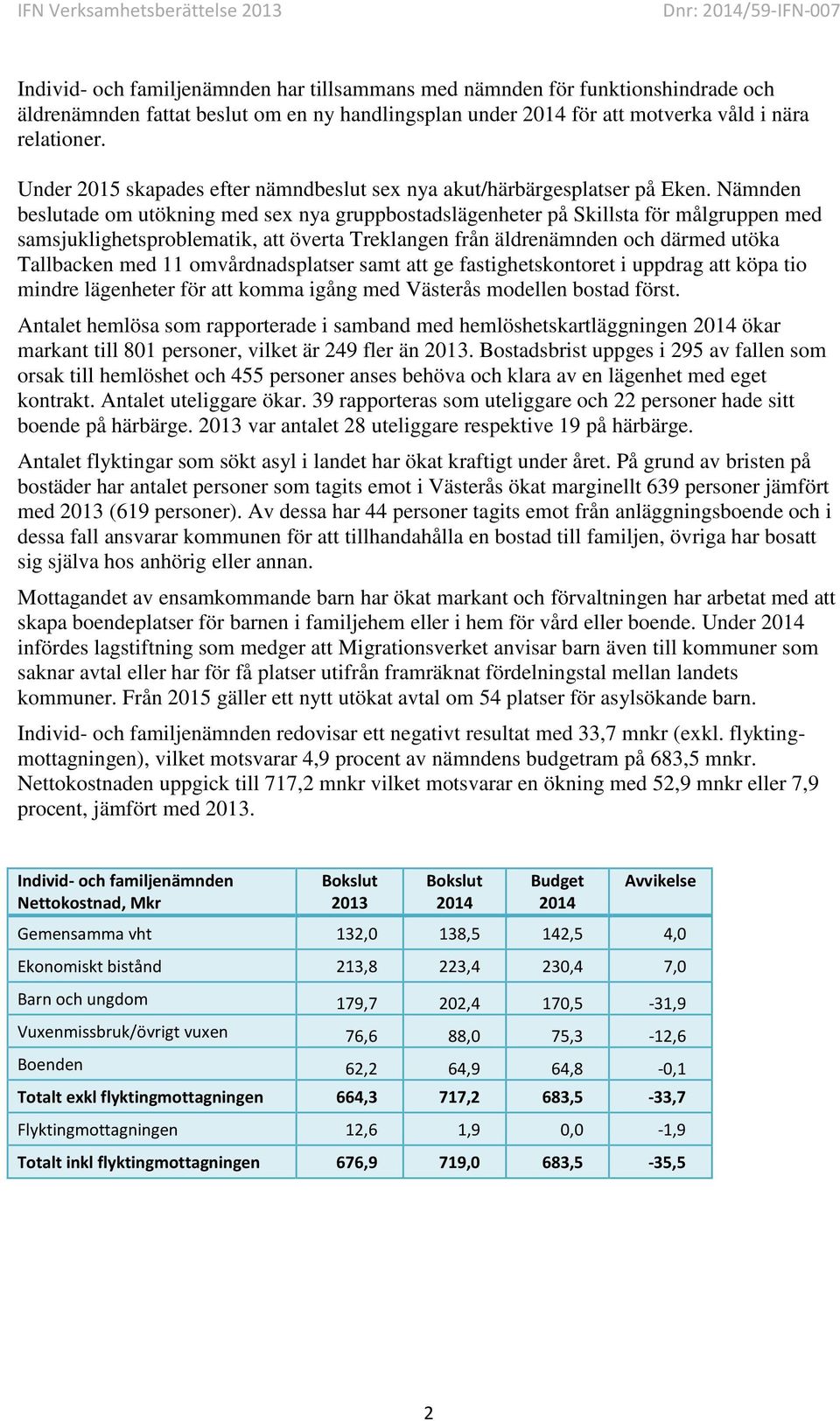 Nämnden beslutade om utökning med sex nya gruppbostadslägenheter på Skillsta för målgruppen med samsjuklighetsproblematik, att överta Treklangen från äldrenämnden och därmed utöka Tallbacken med 11