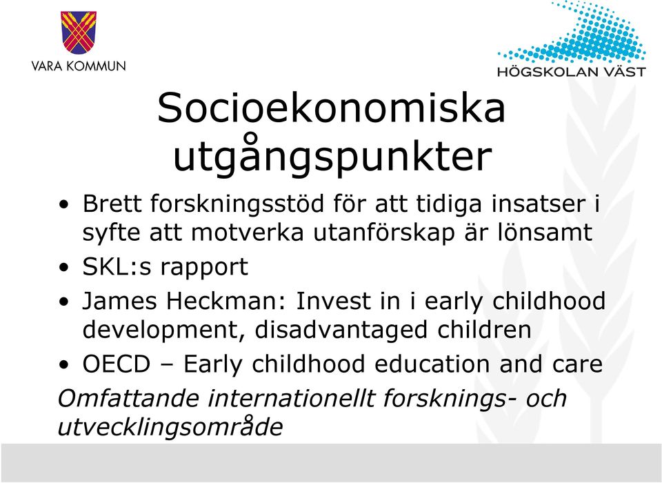 in i early childhood development, disadvantaged children OECD Early childhood