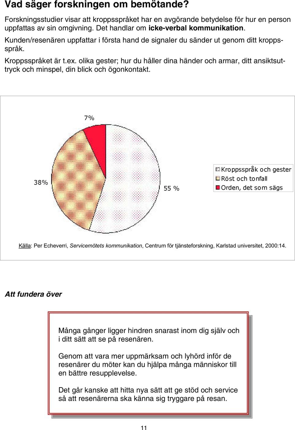 olika gester; hur du håller dina händer och armar, ditt ansiktsuttryck och minspel, din blick och ögonkontakt.