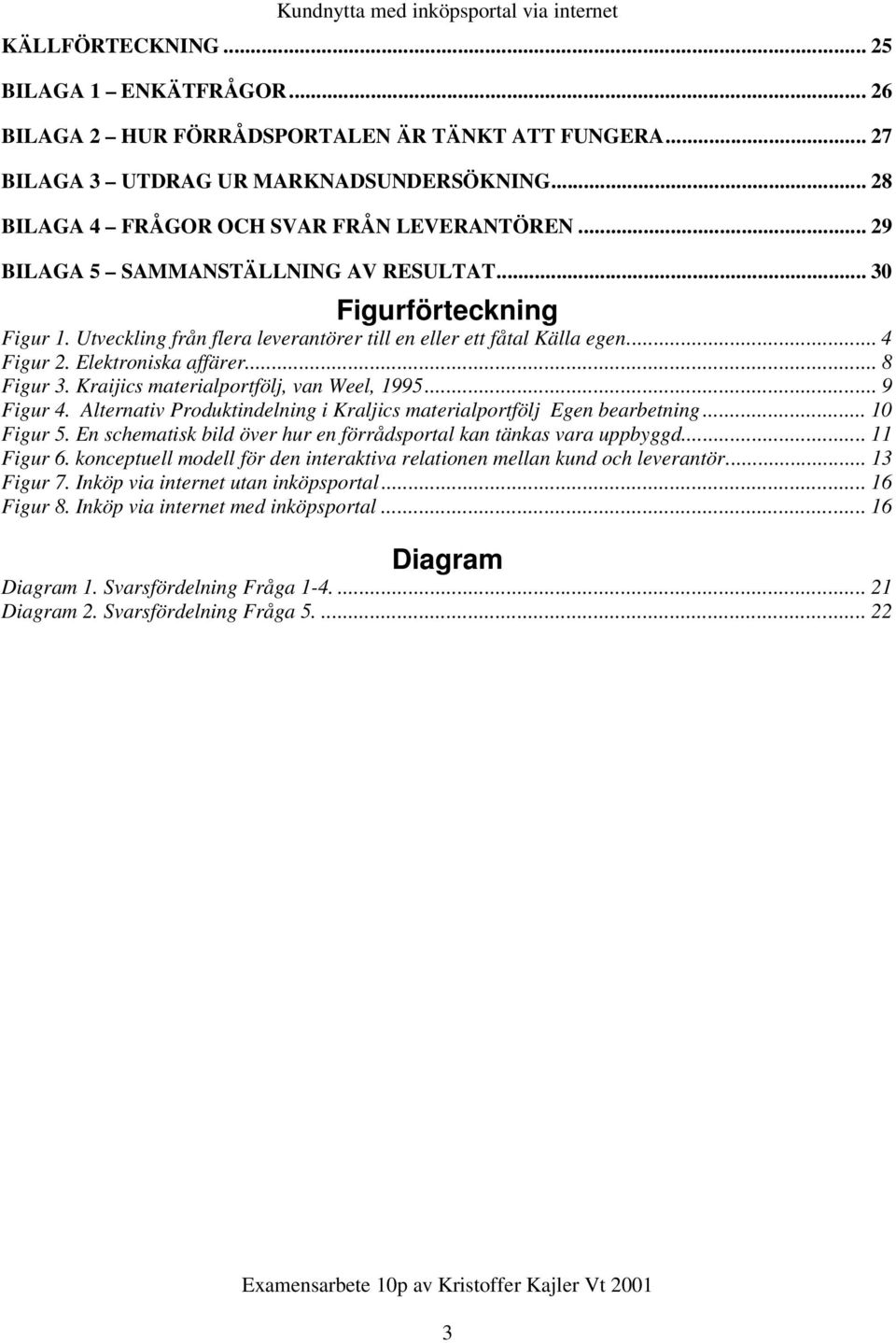 Kraijics materialportfölj, van Weel, 1995... 9 Figur 4. Alternativ Produktindelning i Kraljics materialportfölj Egen bearbetning... 10 Figur 5.