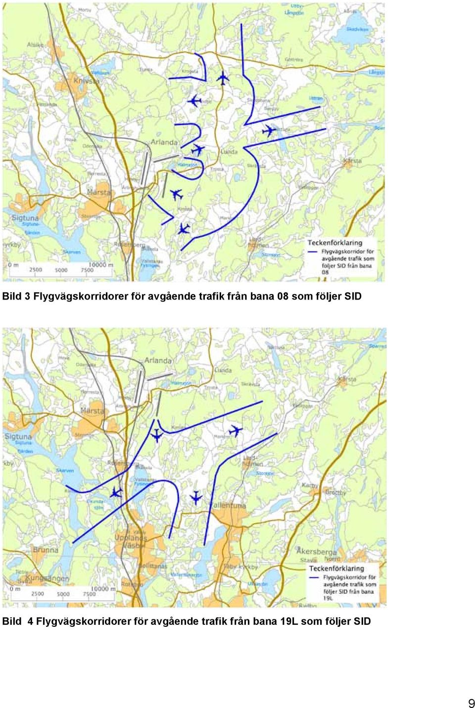 följer SID Bild 4 Flygvägskorridorer