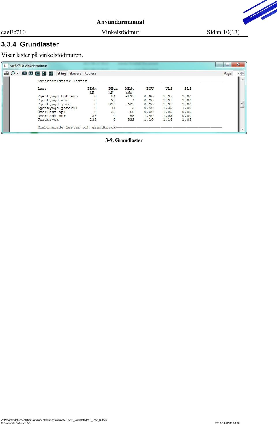 3.3.4 Grundlaster Visar