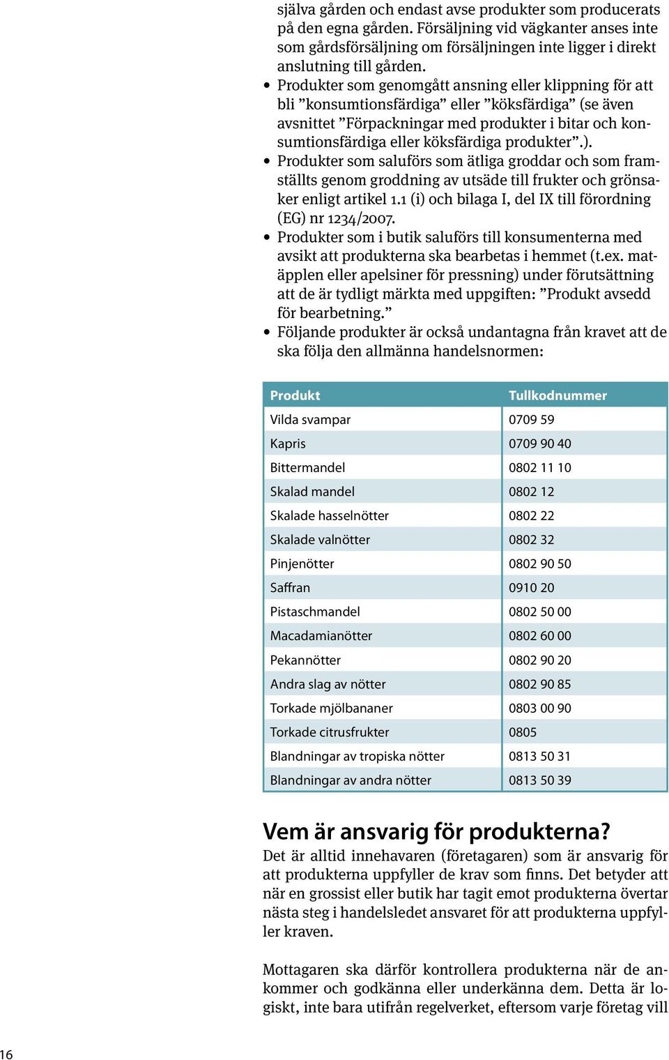 produkter.). Produkter som saluförs som ätliga groddar och som framställts genom groddning av utsäde till frukter och grönsaker enligt artikel 1.