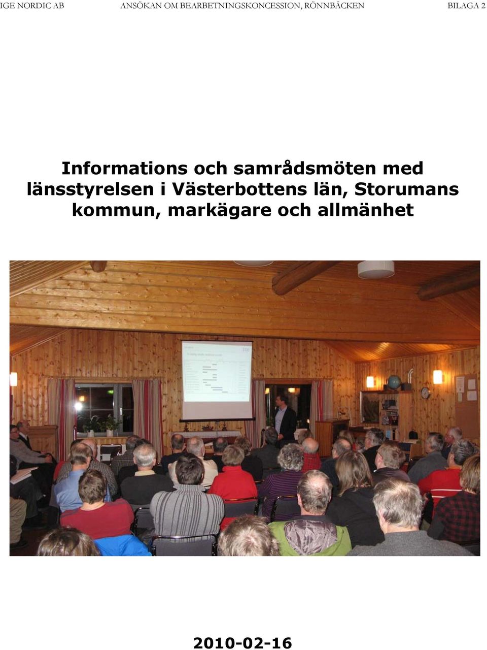 Informations och samrådsmöten med länsstyrelsen