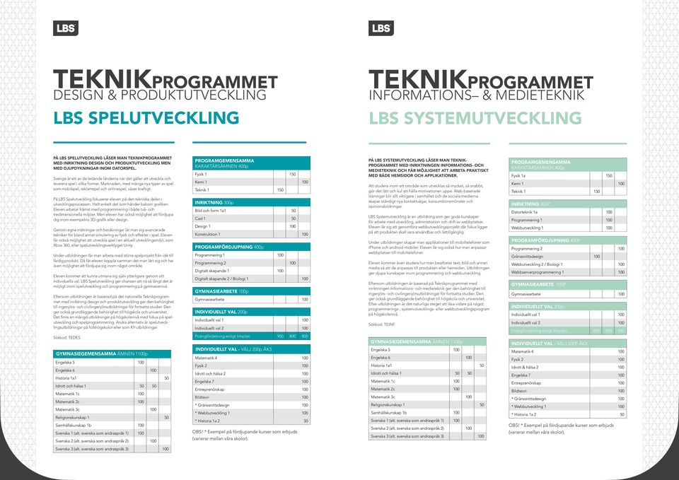 Marknaden, med många nya typer av spel som mobilspel, reklamspel och onlinespel, växer kraftigt. På LBS Spelutveckling fokuserar eleven på den tekniska delen i utvecklingsprocessen.