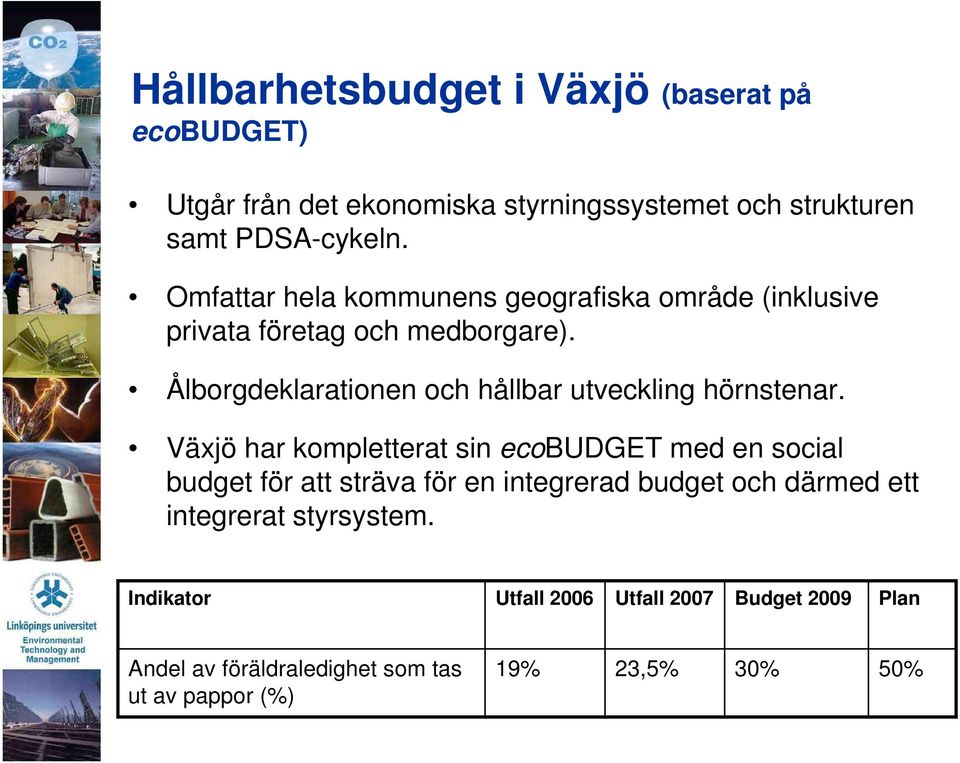 Ålborgdeklarationen och hållbar utveckling hörnstenar.