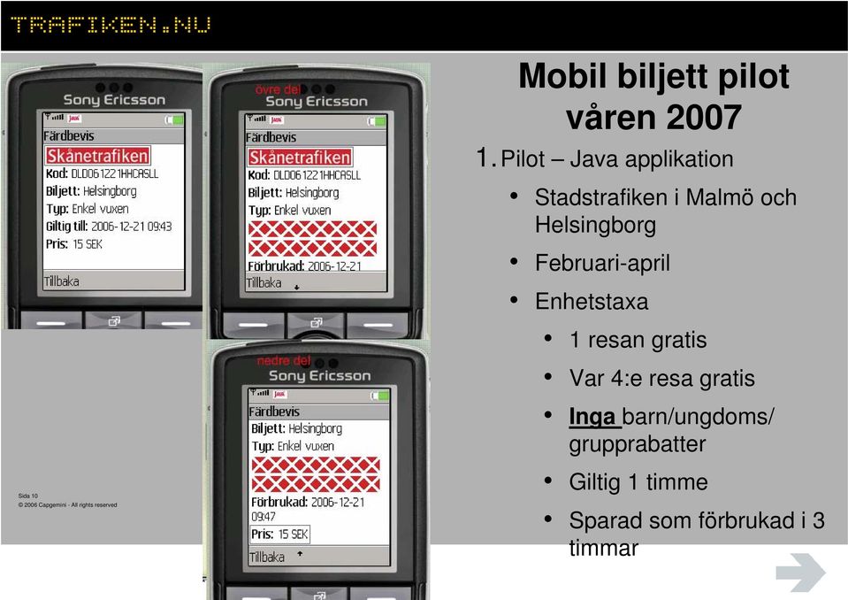 Februari-april Enhetstaxa 1 resan gratis Var 4:e resa gratis Inga