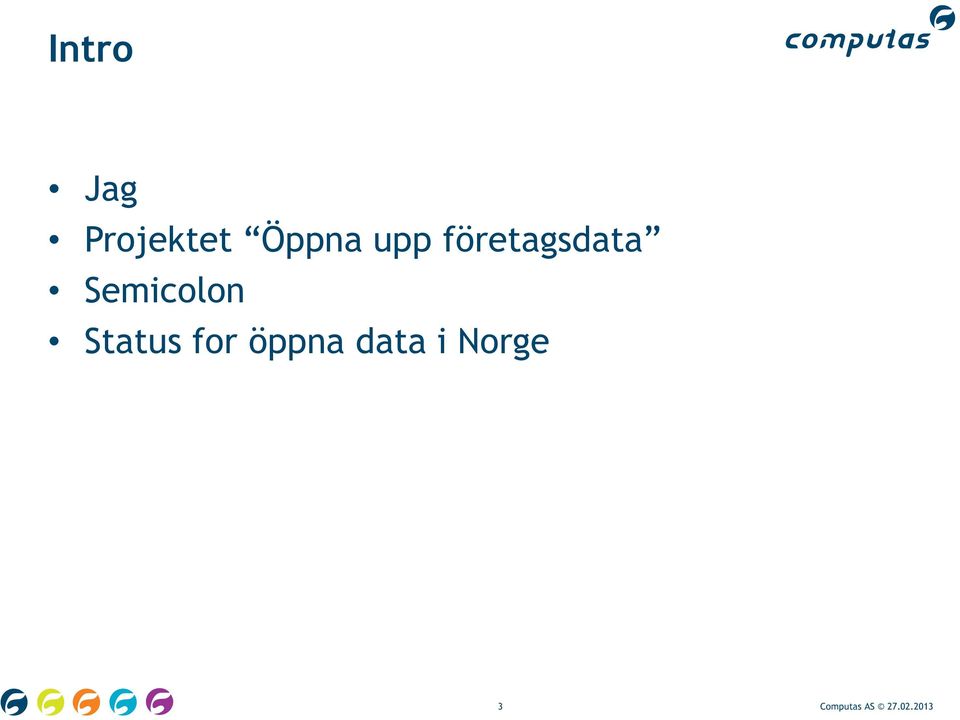 Status for öppna data i