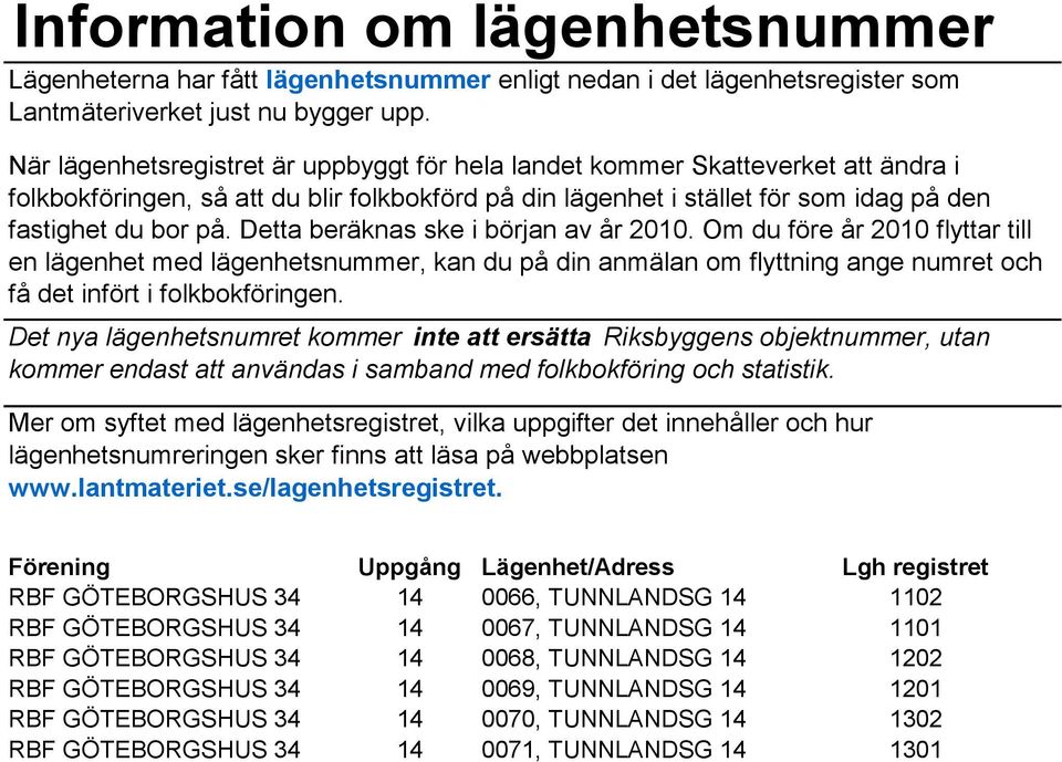 1202 RBF GÖTEBORGSHUS 34 14 0069, TUNNLANDSG 14 1201 RBF GÖTEBORGSHUS