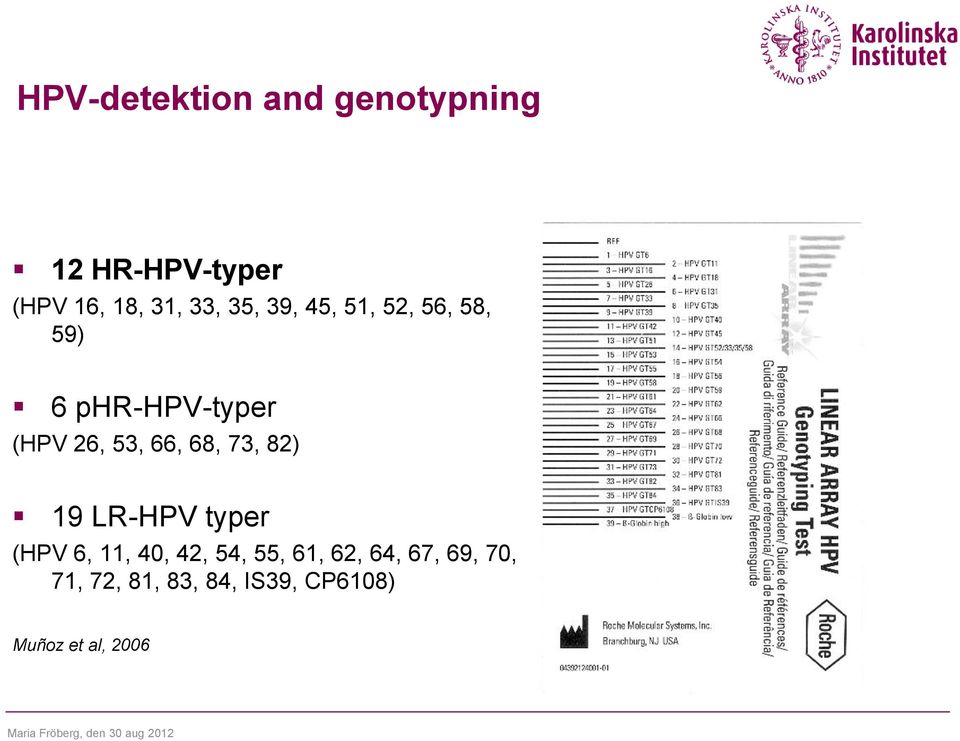 66, 68, 73, 82) 19 LR-HPV typer (HPV 6, 11, 40, 42, 54, 55, 61,