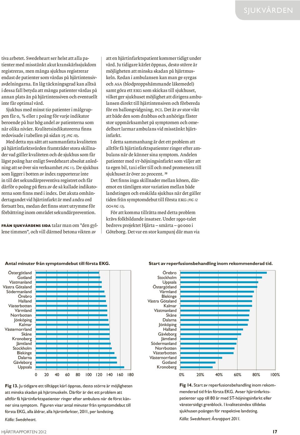 En låg täckningsgrad kan alltså i dessa fall betyda att många patienter vårdas på annan plats än på hjärtintensiven och eventuellt inte får optimal vård.