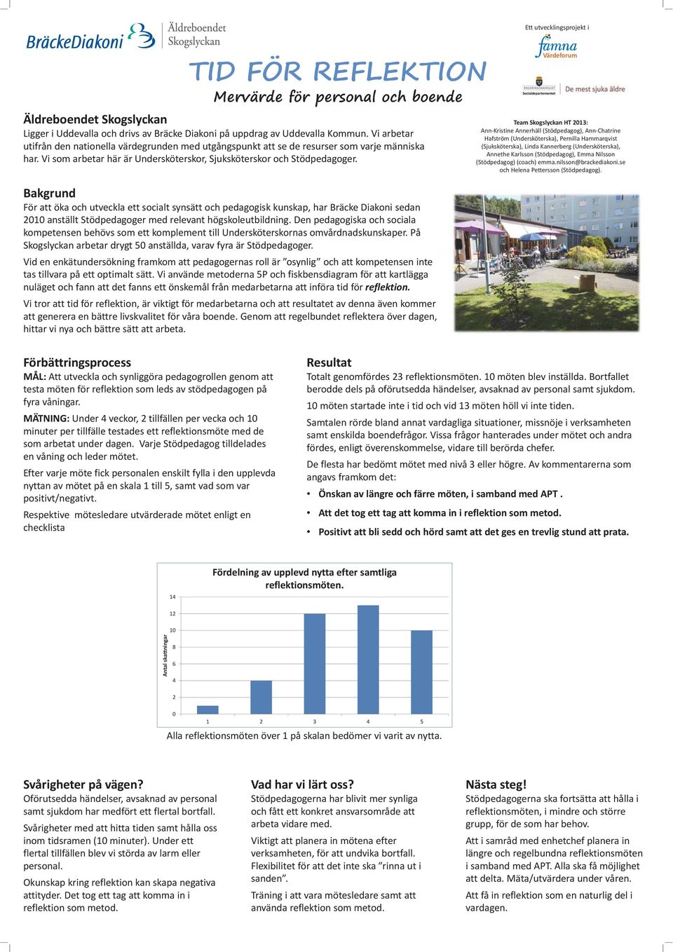 Bakgrund För att öka och utveckla ett socialt synsätt och pedagogisk kunskap, har Bräcke Diakoni sedan 2010 anställt Stödpedagoger med relevant högskoleutbildning.