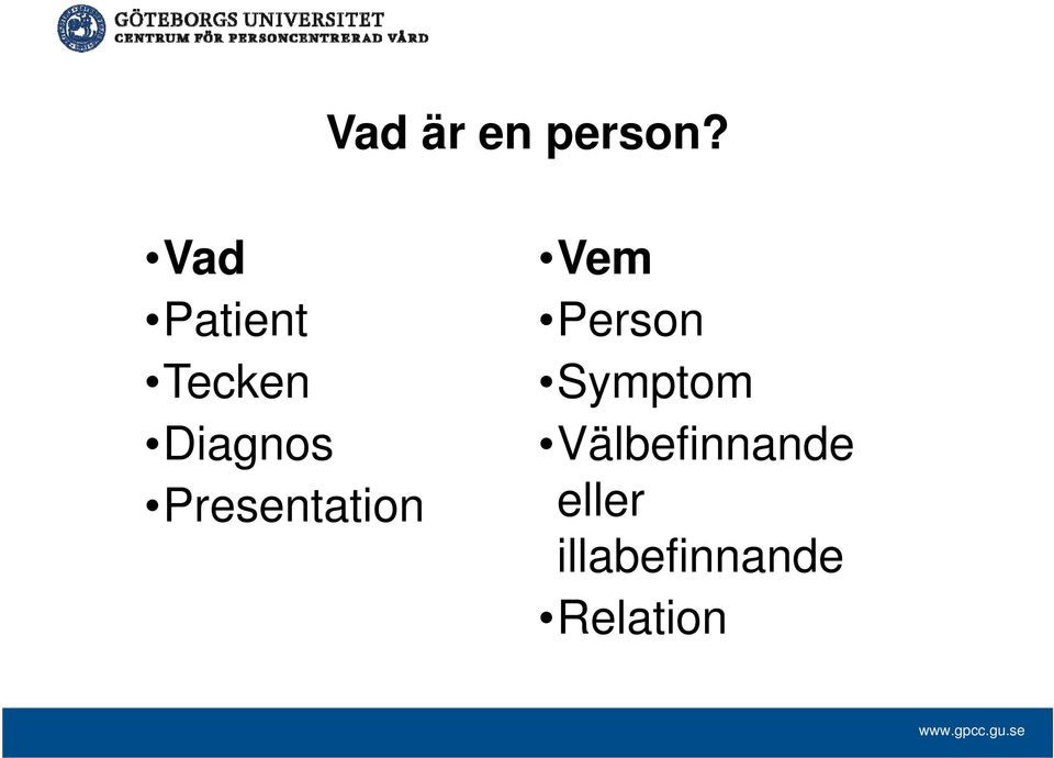Presentation Vem Person