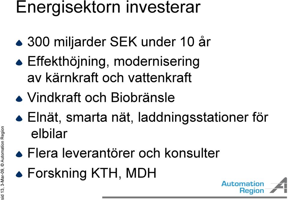 och vattenkraft Vindkraft och Biobränsle Elnät, smarta nät,