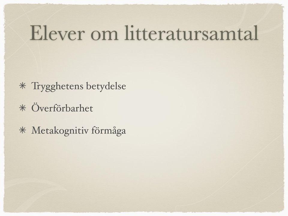 Trygghetens