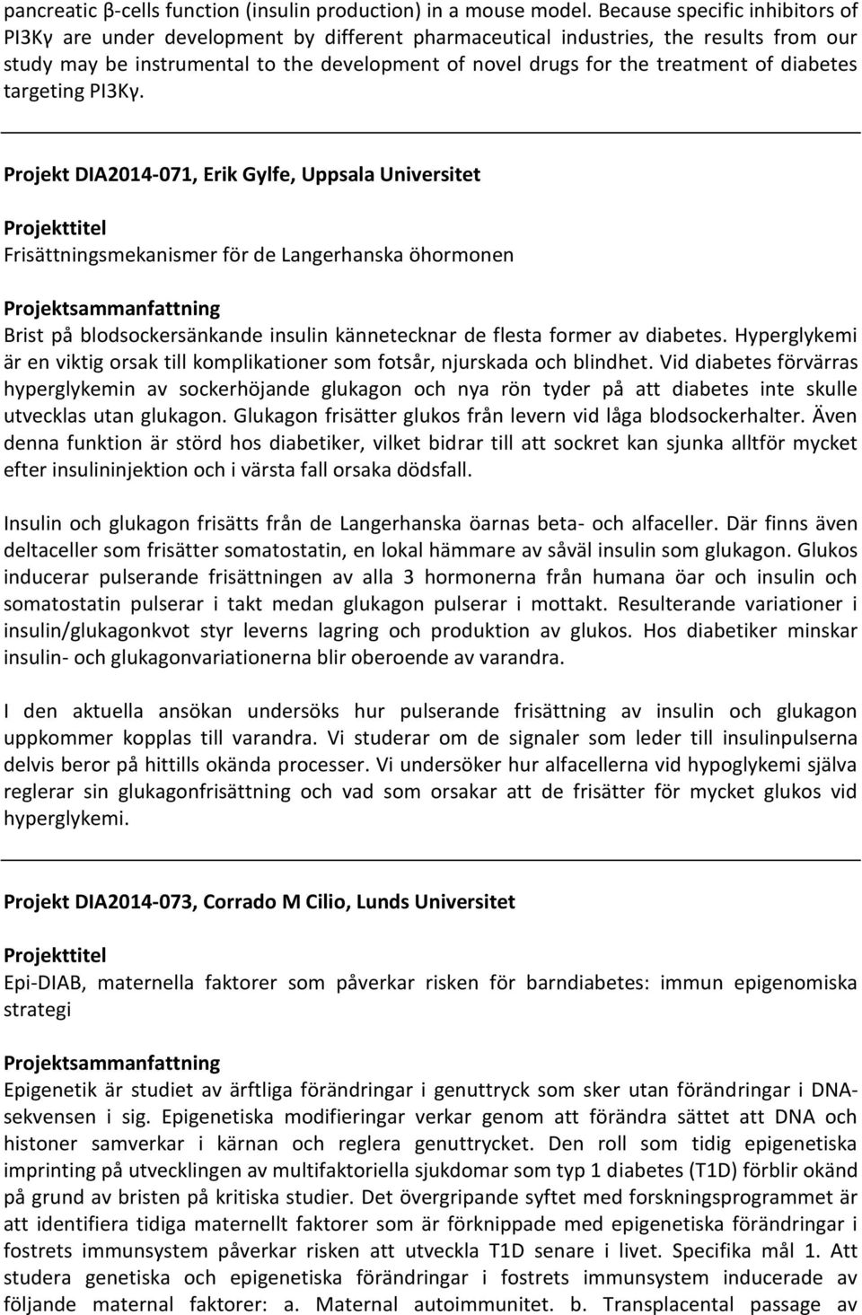 of diabetes targeting PI3Kγ.