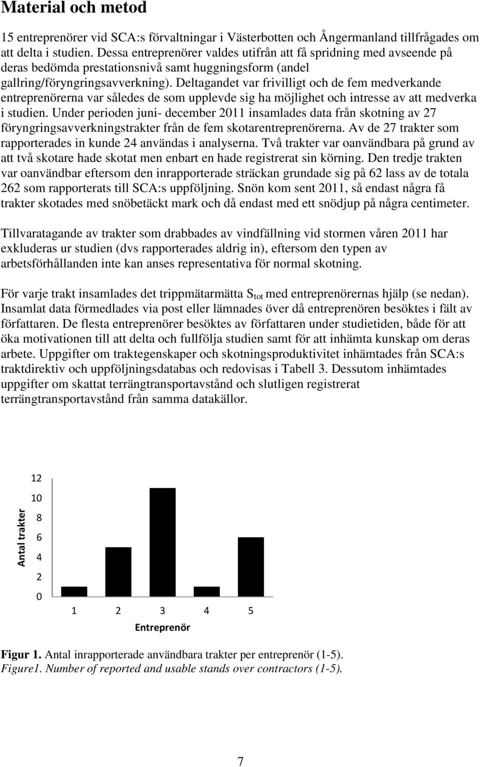 Deltagandet var frivilligt och de fem medverkande entreprenörerna var således de som upplevde sig ha möjlighet och intresse av att medverka i studien.