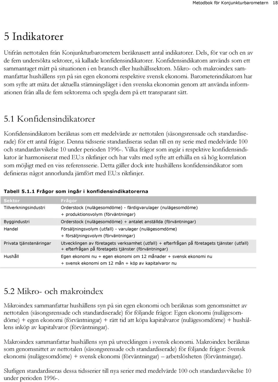 Mikro- och makroindex sammanfattar hushållens syn på sin egen ekonomi respektive svensk ekonomi.