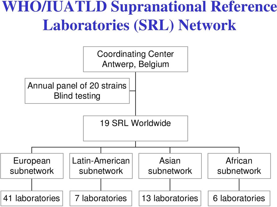 Worldwide European subnetwork Latin-American subnetwork Asian subnetwork