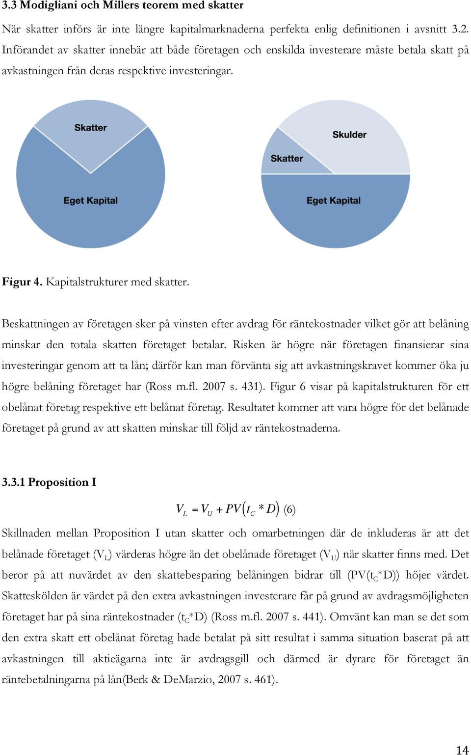 Beskattningen av företagen sker på vinsten efter avdrag för räntekostnader vilket gör att belåning minskar den totala skatten företaget betalar.