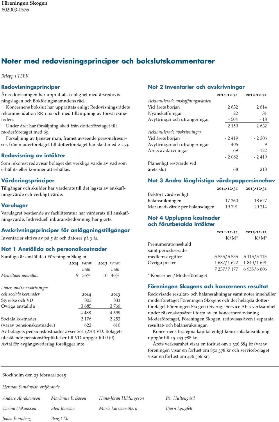 Under året har försäljning skett från dotterföretaget till moderföretaget med 69. Försäljning av tjänster m.