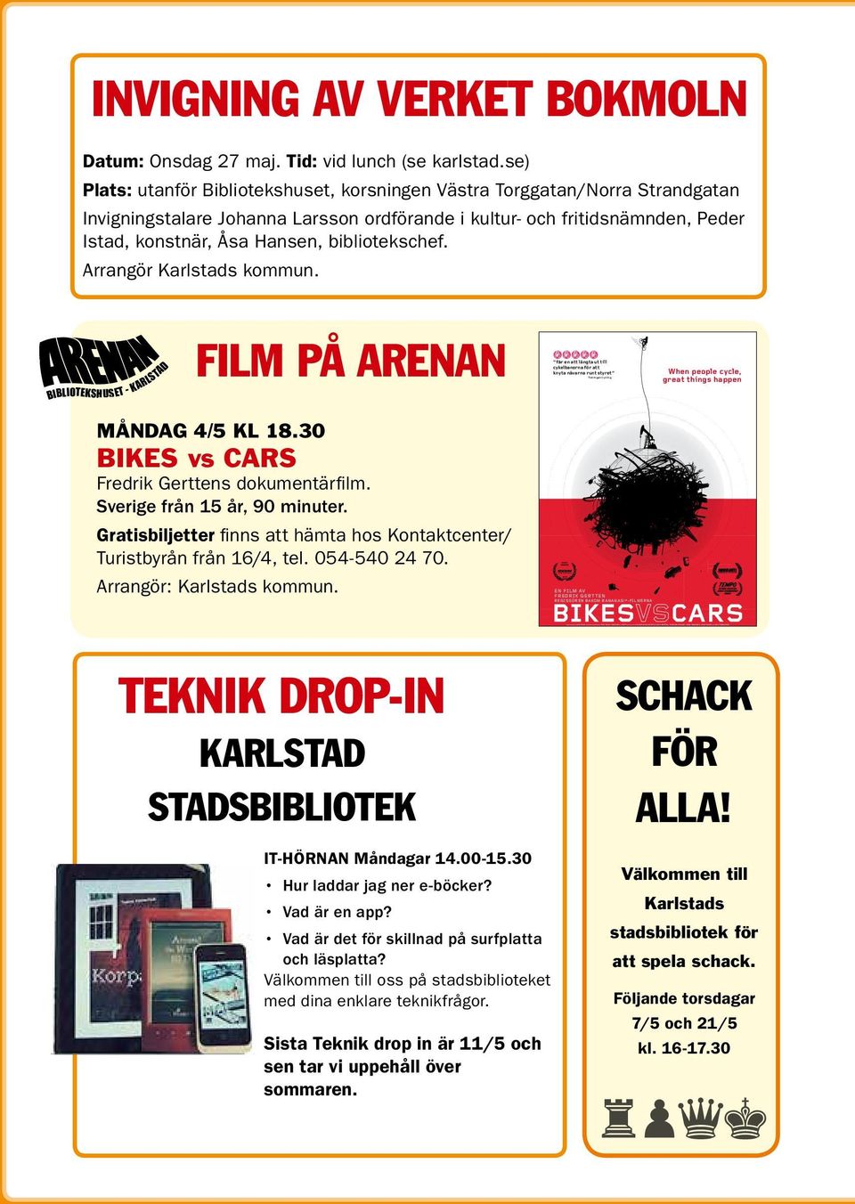 bibliotekschef. Arrangör Karlstads kommun.