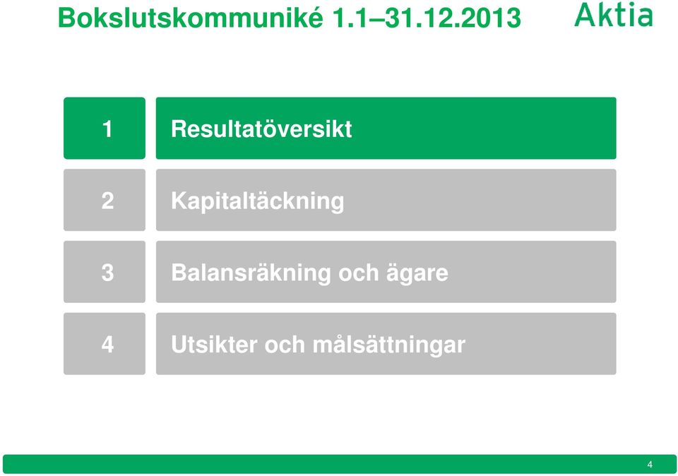 Kapitaltäckning 3 Balansräkning