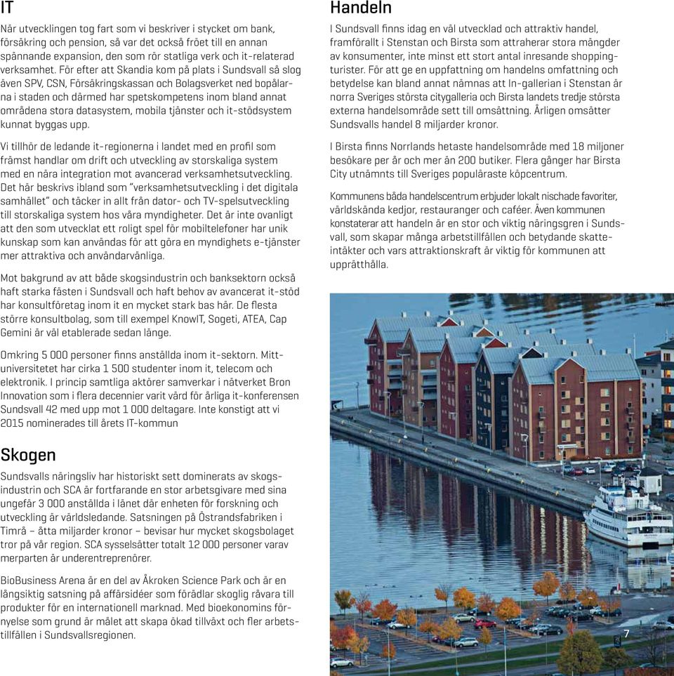 För efter att Skandia kom på plats i Sundsvall så slog även SPV, CSN, Försäkringskassan och Bolagsverket ned bopålarna i staden och därmed har spetskompetens inom bland annat områdena stora