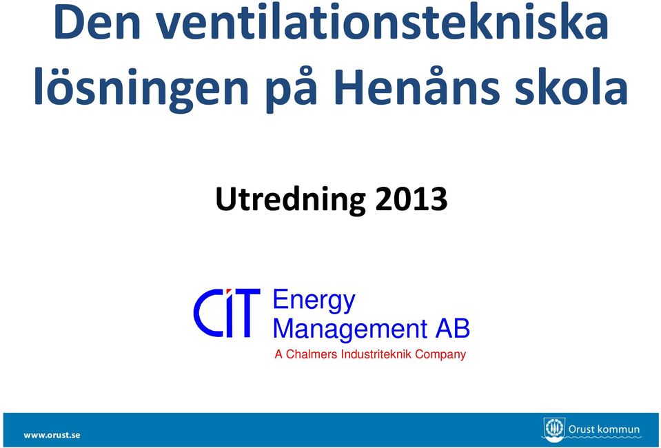 Utredning 2013 Energy