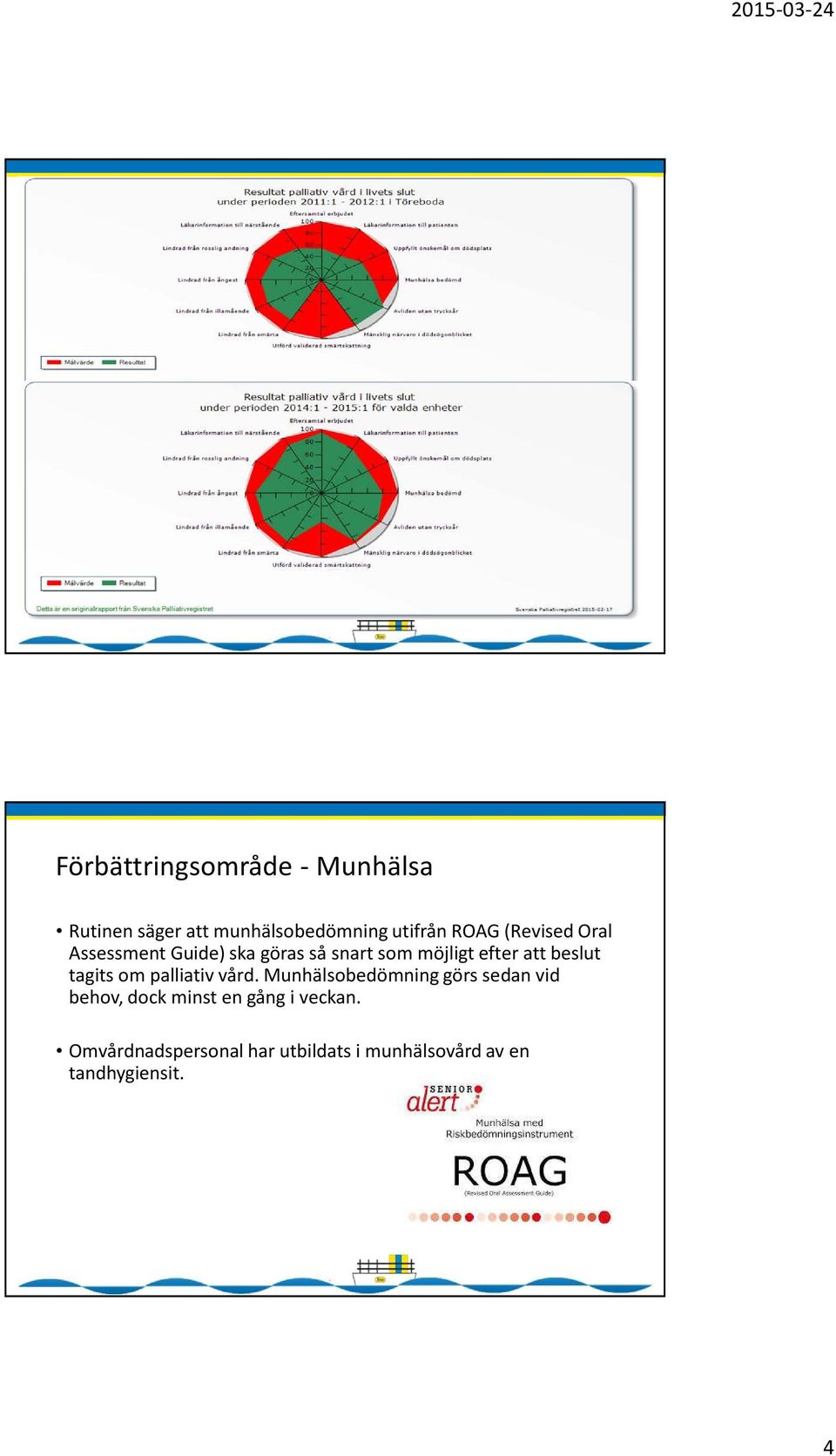 tagits om palliativ vård.