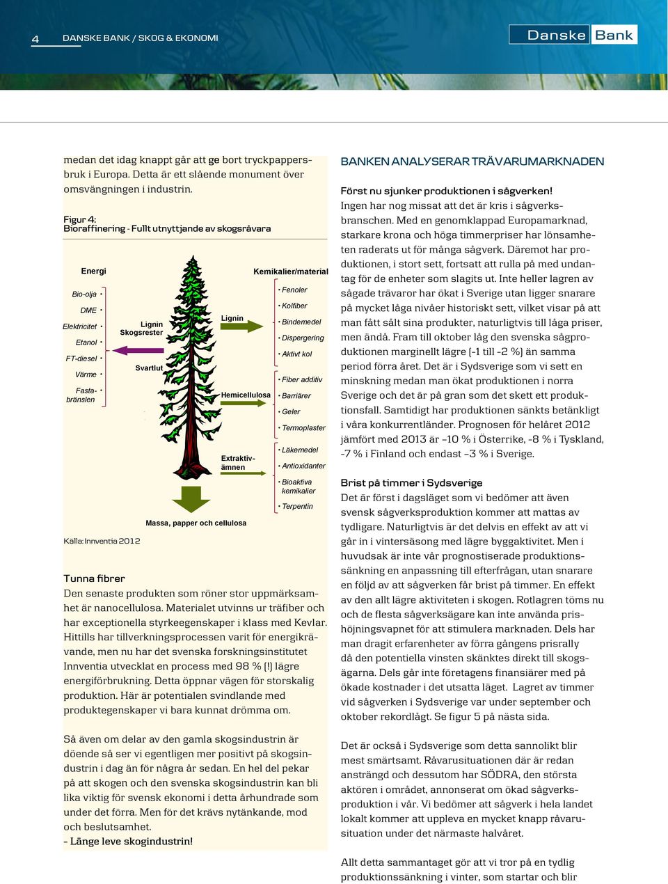 Extraktivämnen Massa, papper och cellulosa Kemikalier/material Fenoler Kolfiber Bindemedel Dispergering Aktivt kol Fiber additiv Barriärer Geler Termoplaster Läkemedel Antioxidanter Bioaktiva