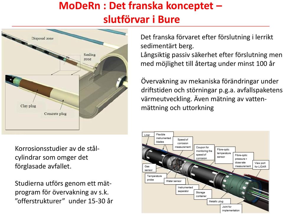 under driftstiden och störningar p.g.a. avfallspaketens värmeutveckling.