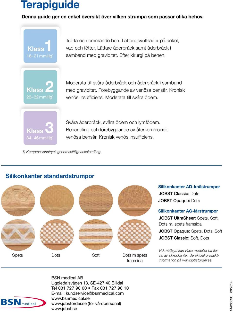 Kronisk venös insufficiens. Moderata till svåra ödem. 4 46mmHg Svåra åderbråck, svåra ödem och lymfödem. Behandling och före byggande av återkommande venösa bensår. Kronisk venös insufficiens.