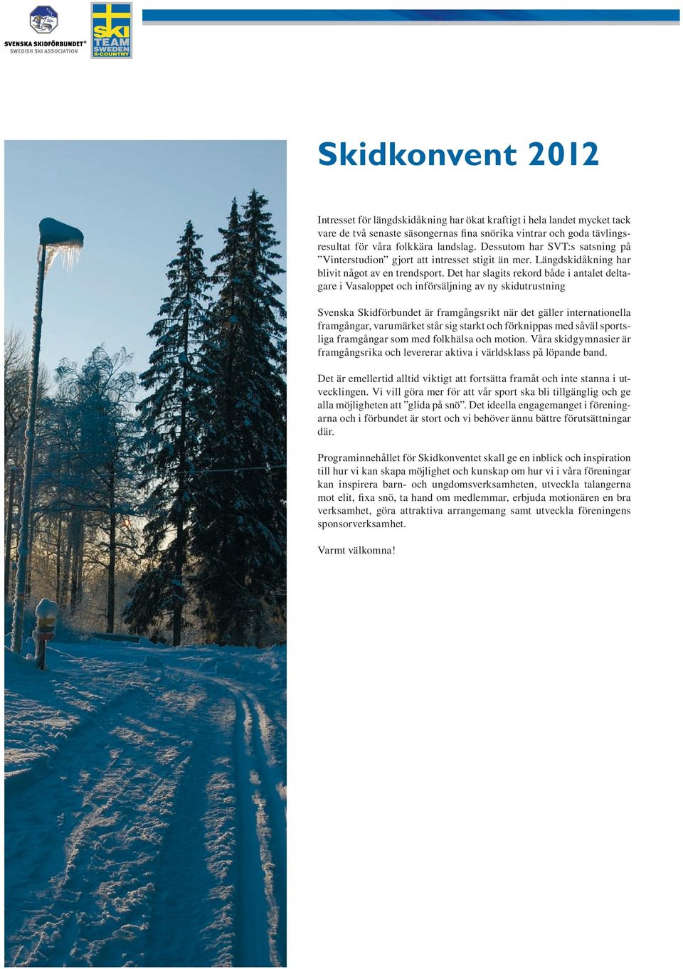 Det har slagits rekord både i antalet deltagare i Vasaloppet och införsäljning av ny skidutrustning Svenska Skidförbundet är framgångsrikt när det gäller internationella framgångar, varumärket står