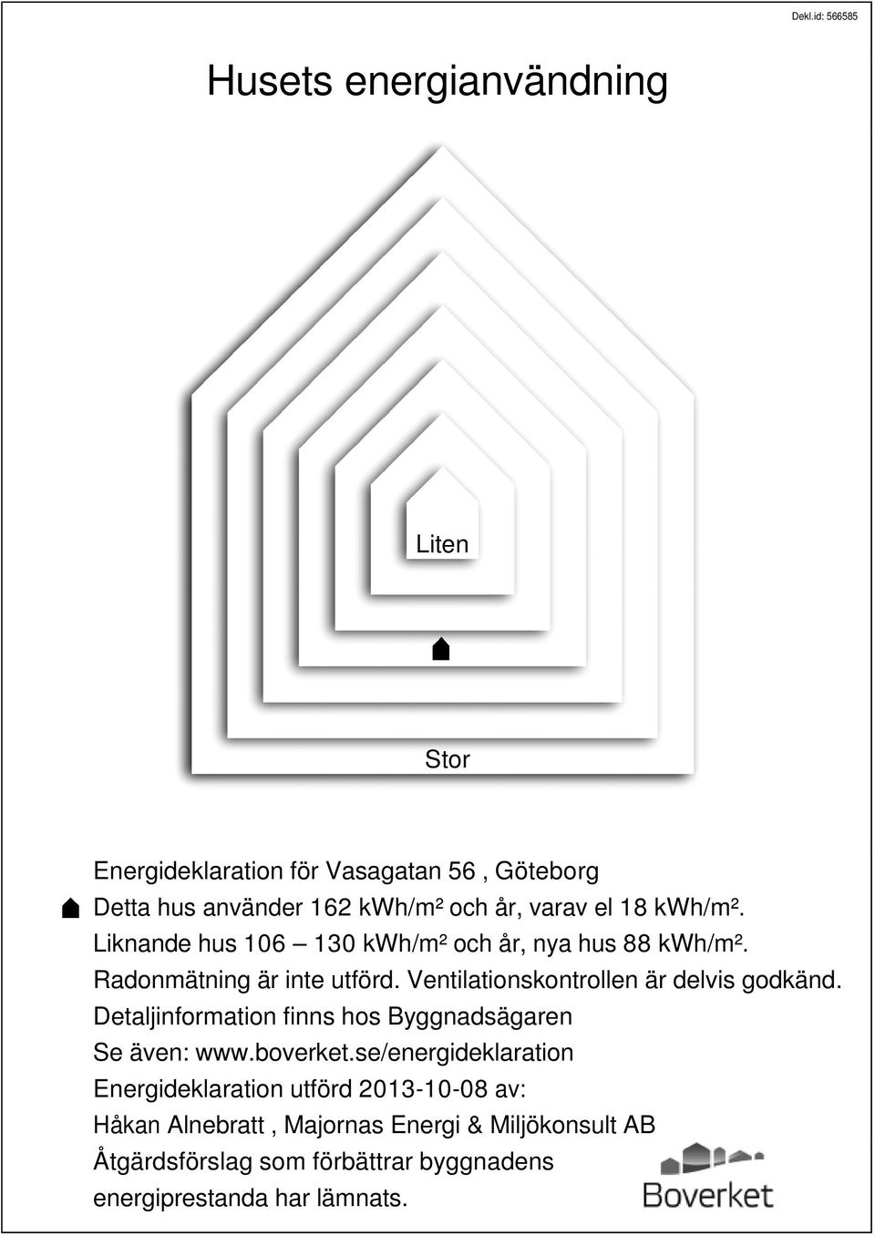 Ventilationskontrollen är delvis godkänd. Detaljinformation finns hos Byggnadsägaren Se även: www.boverket.