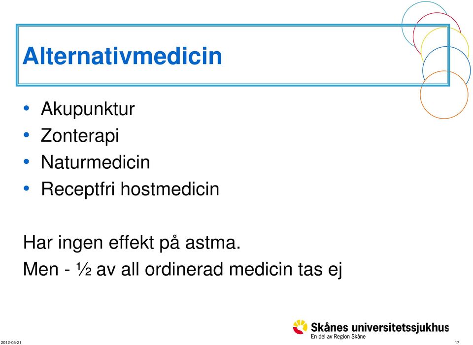 hostmedicin Har ingen effekt på