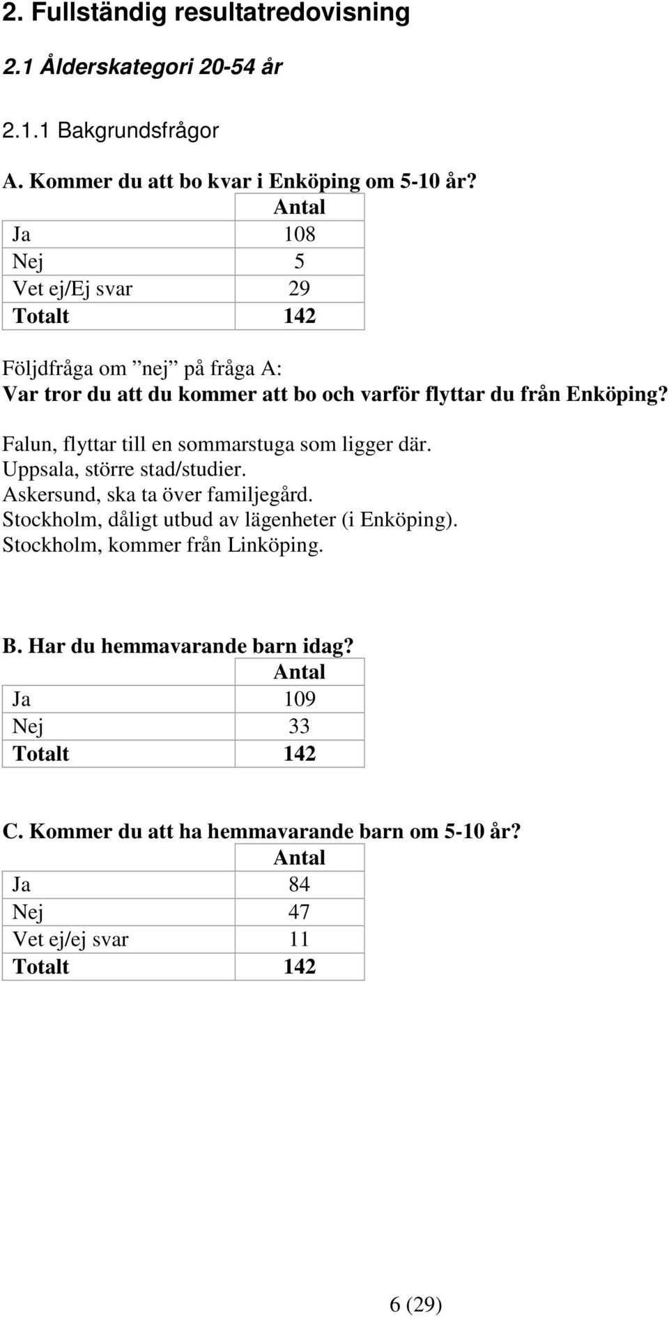 Falun, flyttar till en sommarstuga som ligger där. Uppsala, större stad/studier. Askersund, ska ta över familjegård.