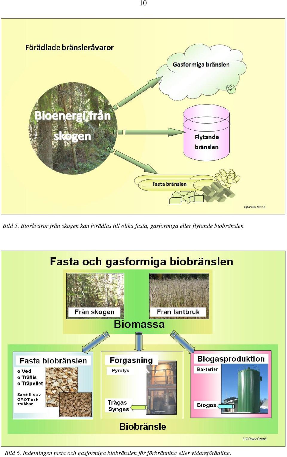 fasta, gasformiga eller flytande biobränslen