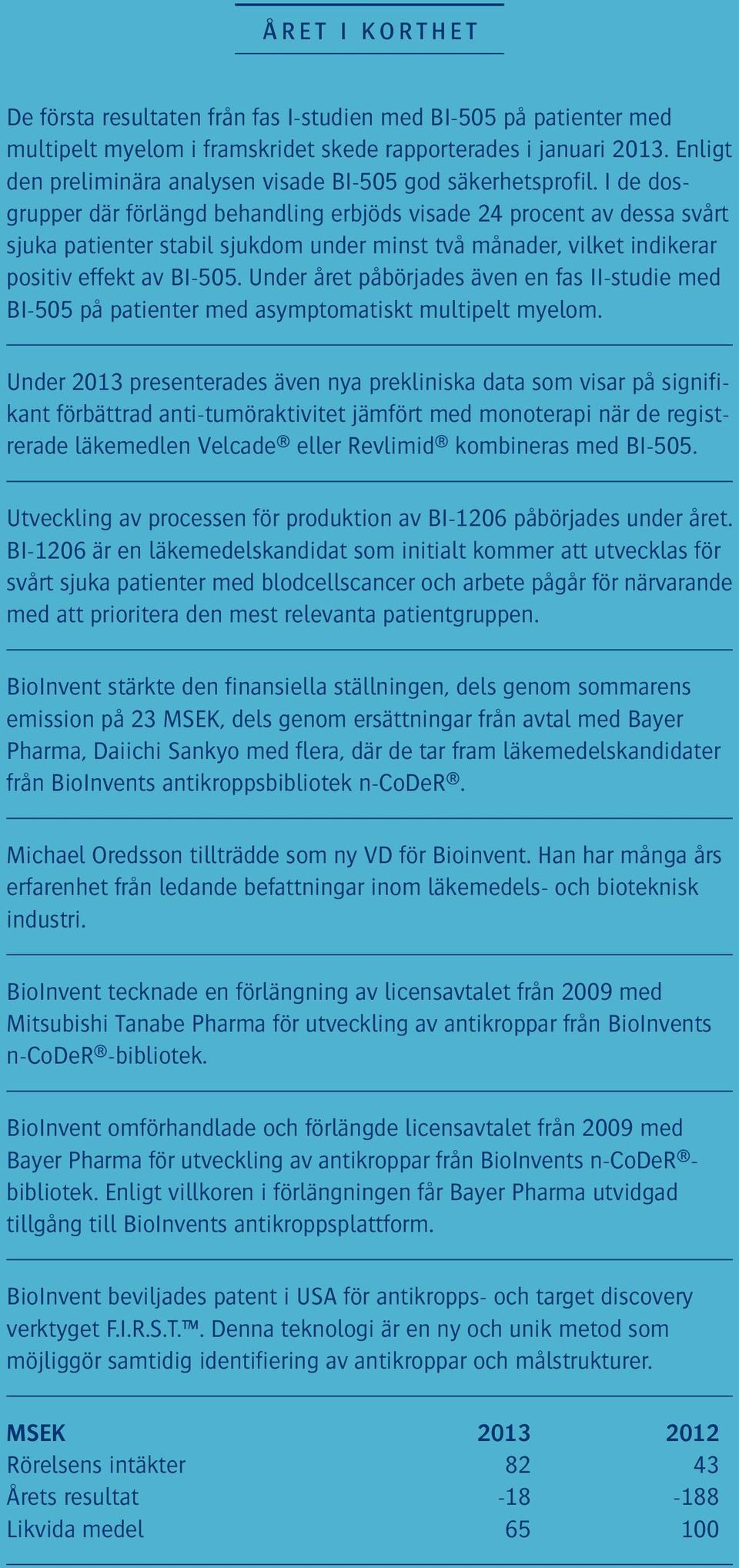 I de dosgrupper där förlängd behandling erbjöds visade 24 procent av dessa svårt sjuka patienter stabil sjukdom under minst två månader, vilket indikerar positiv effekt av BI-505.