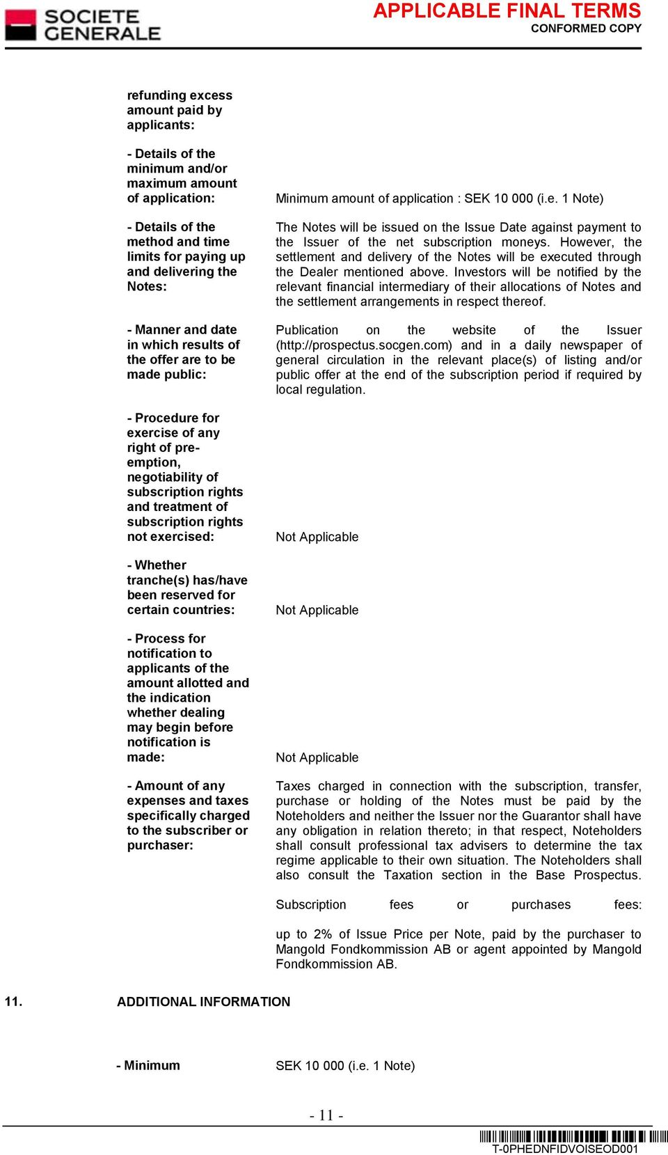 - Whether tranche(s) has/have been reserved for certain countries: - Process for notification to applicants of the amount allotted and the indication whether dealing may begin before notification is