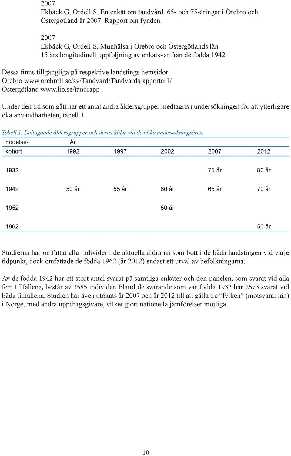 se/sv/tandvard/tandvardsrapporter1/ Östergötland www.lio.