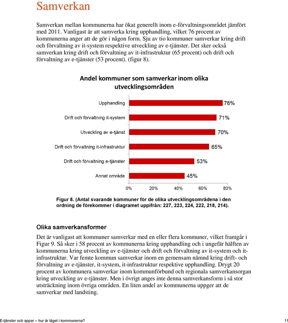 Sju av tio kommuner samverkar kring drift och förvaltning av it-system respektive utveckling av e-tjänster.