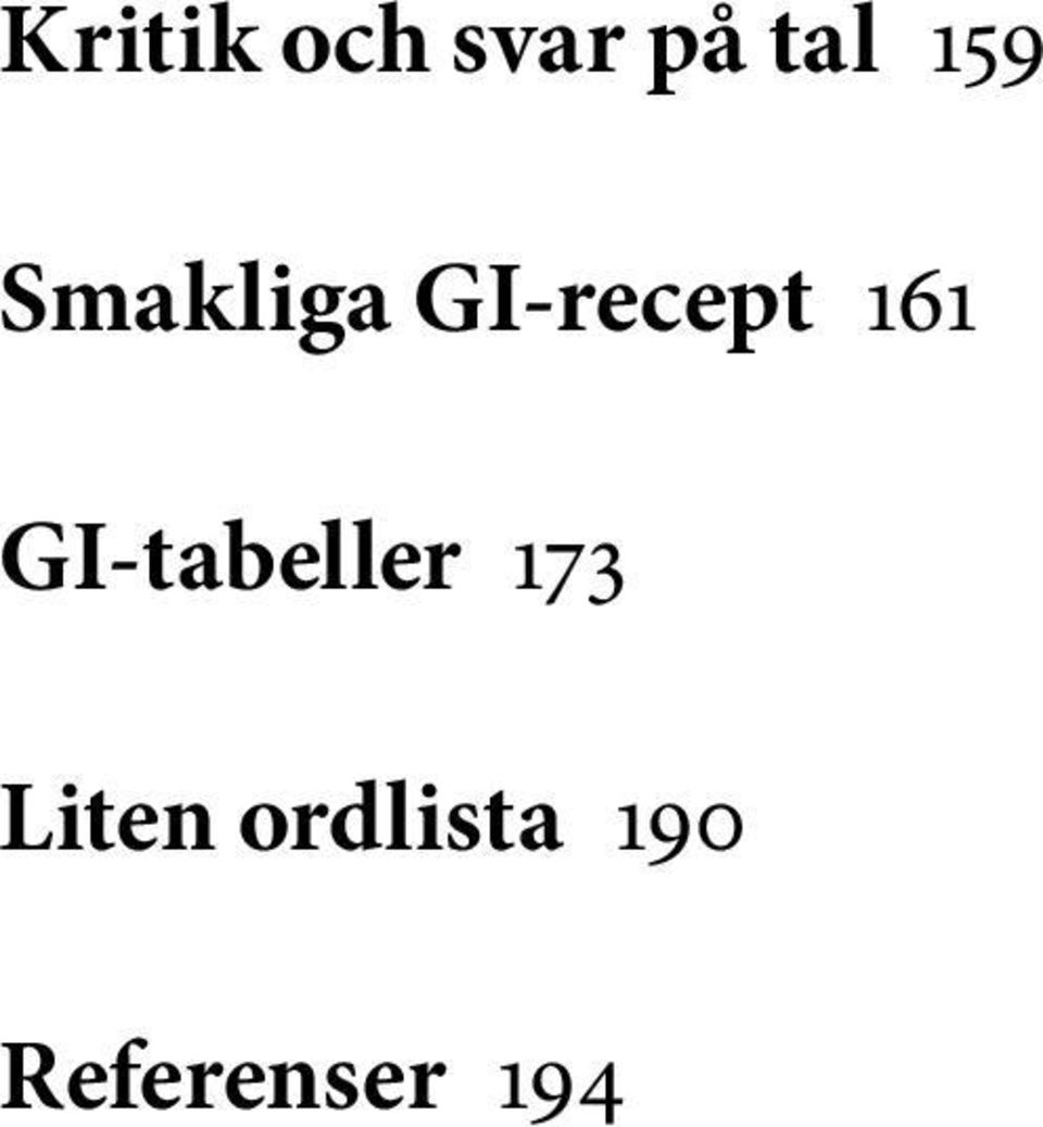 161 GI-tabeller 173